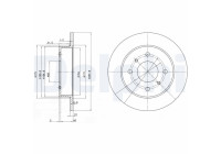 Disque de frein BG2633 Delphi