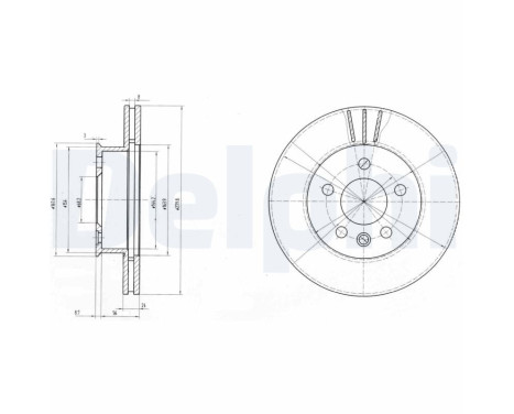 Disque de frein BG2717 Delphi