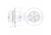Disque de frein BG2769 Delphi