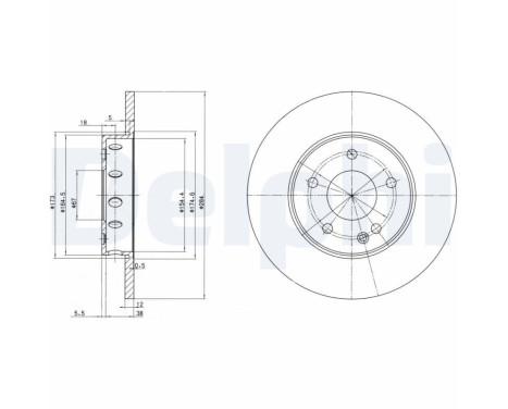 Disque de frein BG2769 Delphi