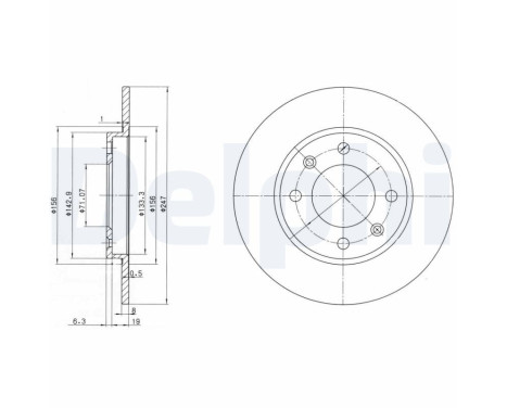 Disque de frein BG2800 Delphi