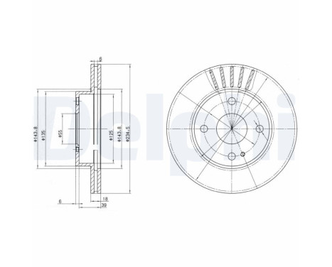 Disque de frein BG2802 Delphi
