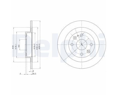 Disque de frein BG2805 Delphi