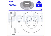 Disque de frein BG2846 Delphi