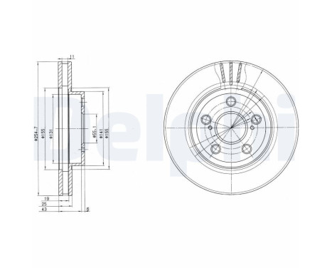 Disque de frein BG2880 Delphi