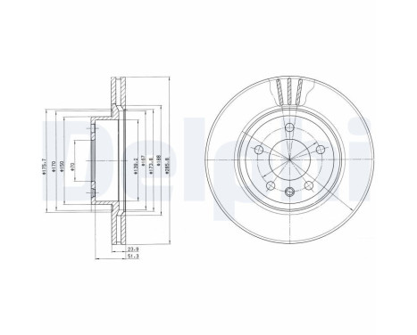 Disque de frein BG2908 Delphi