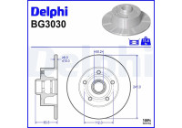 Disque de frein BG3030 Delphi