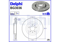 Disque de frein BG3036 Delphi