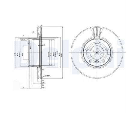 Disque de frein BG3043 Delphi