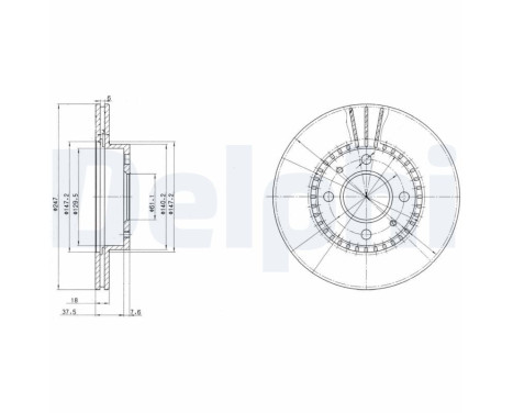 Disque de frein BG3134 Delphi