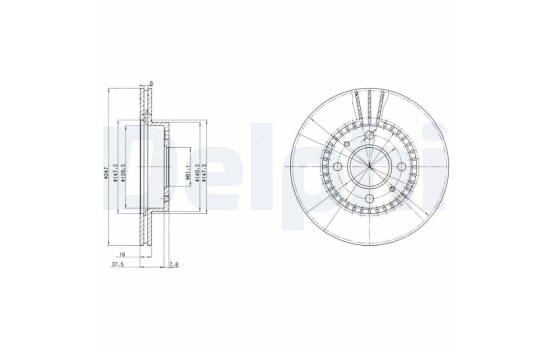 Disque de frein BG3134 Delphi