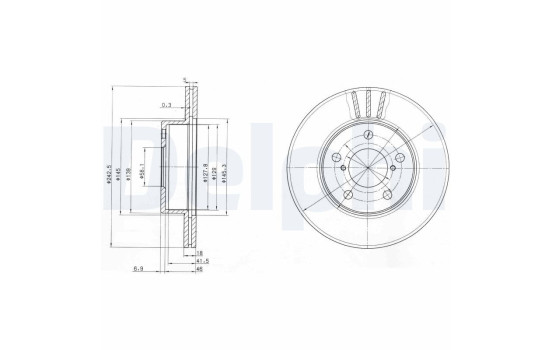Disque de frein BG3151 Delphi
