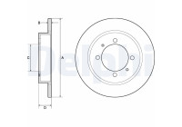 Disque de frein BG3203 Delphi