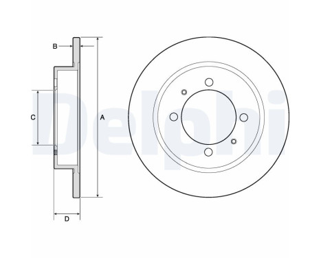 Disque de frein BG3203 Delphi