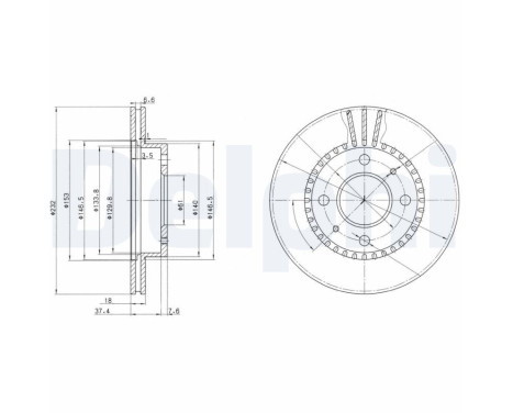 Disque de frein BG3206 Delphi