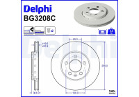 Disque de frein BG3208C Delphi