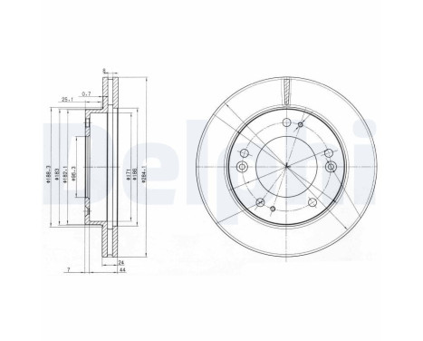 Disque de frein BG3226 Delphi