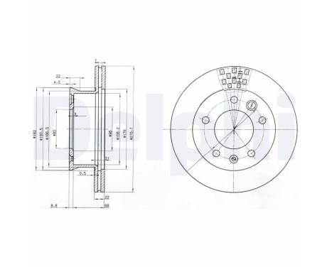 Disque de frein BG3236 Delphi