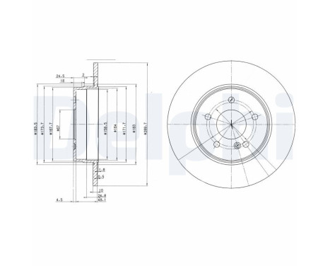 Disque de frein BG3239C Delphi