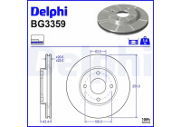 Disque de frein BG3359 Delphi
