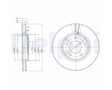 Disque de frein BG3383 Delphi