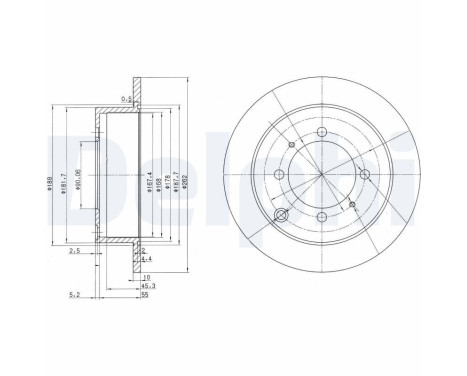Disque de frein BG3400 Delphi