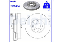 Disque de frein BG3404 Delphi