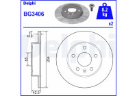 Disque de frein BG3406 Delphi