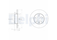 Disque de frein BG3415 Delphi