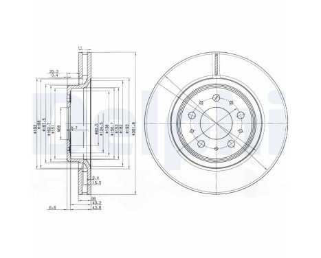 Disque de frein BG3418 Delphi