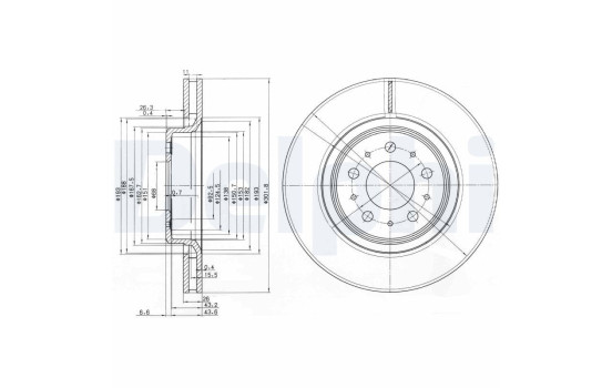 Disque de frein BG3418 Delphi