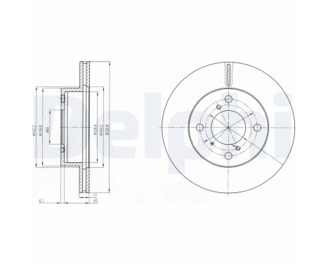 Disque de frein BG3499 Delphi