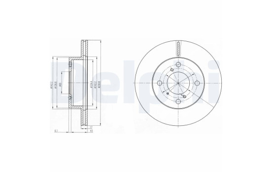 Disque de frein BG3499 Delphi