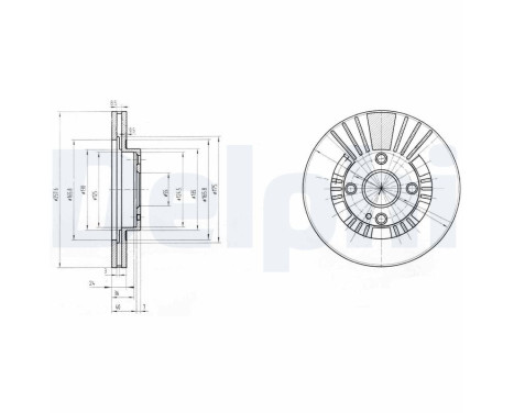 Disque de frein BG3509 Delphi