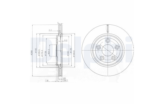 Disque de frein BG3512 Delphi