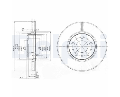 Disque de frein BG3513 Delphi