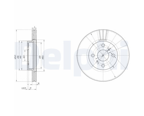 Disque de frein BG3520 Delphi