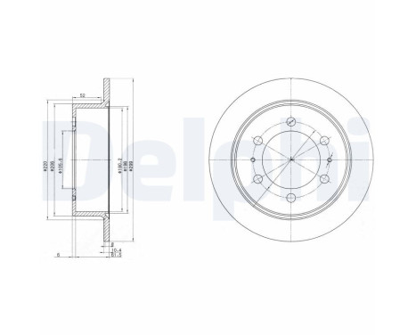 Disque de frein BG3522 Delphi
