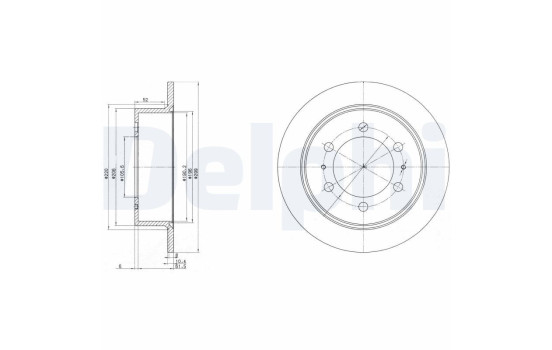 Disque de frein BG3522 Delphi