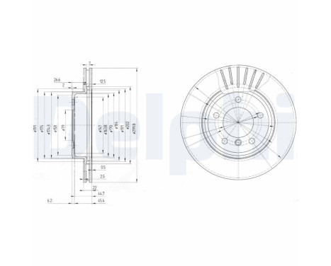 Disque de frein BG3527C Delphi