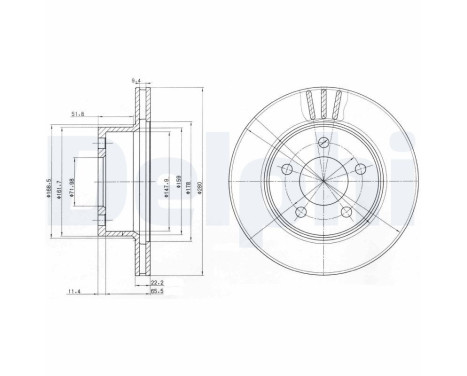 Disque de frein BG3532 Delphi