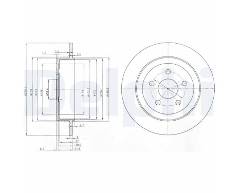 Disque de frein BG3593 Delphi