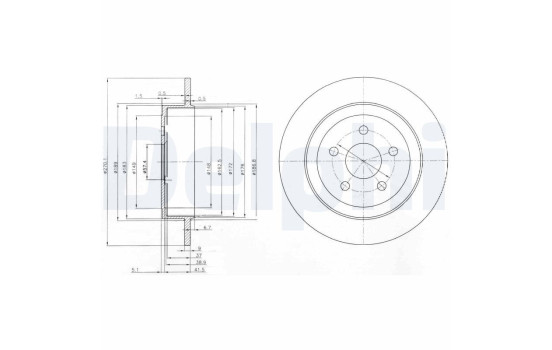 Disque de frein BG3593 Delphi