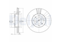 Disque de frein BG3596 Delphi