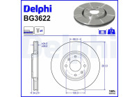 Disque de frein BG3622 Delphi