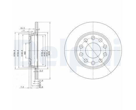 Disque de frein BG3674C Delphi