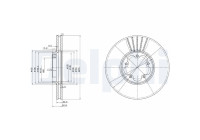 Disque de frein BG3676 Delphi