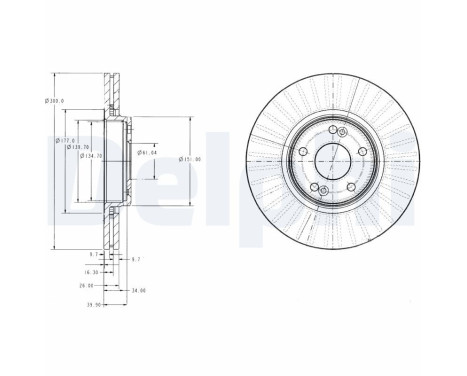 Disque de frein BG3688 Delphi