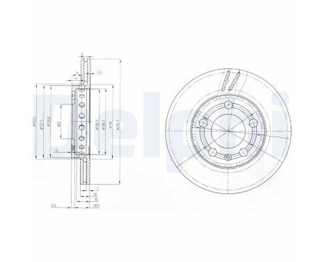 Disque de frein BG3695 Delphi