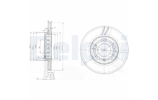 Disque de frein BG3695 Delphi